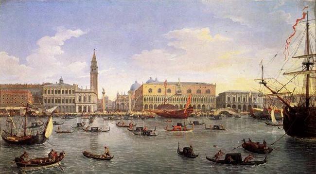 WITTEL, Caspar Andriaans van The Molo Seen from the Bacino di San Marco oil painting picture